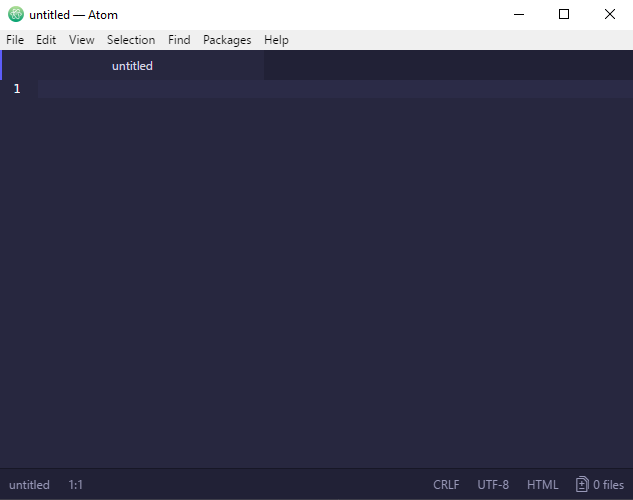 A screenshot of GitHub's Atom editor