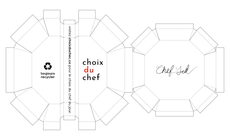Choix du Chef net for takeout box