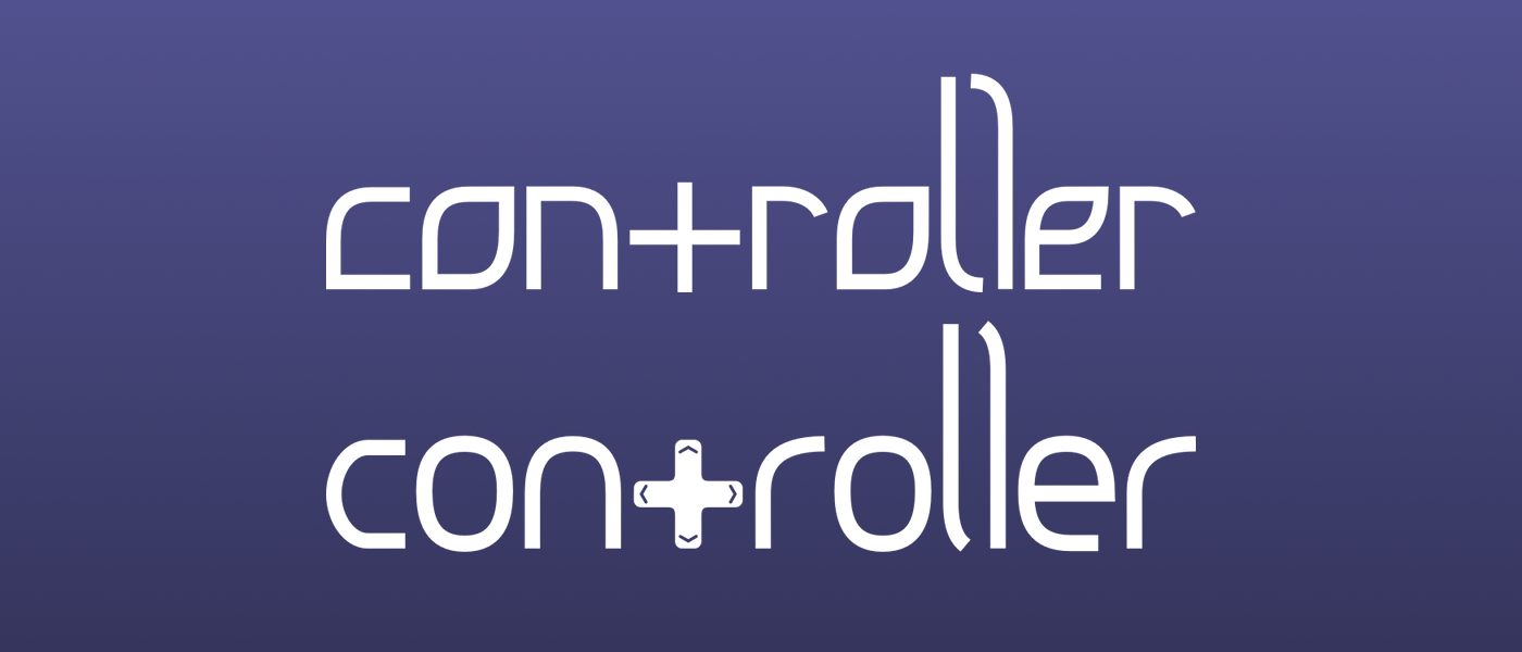 Two variations of the Controller logo written in my own typeface