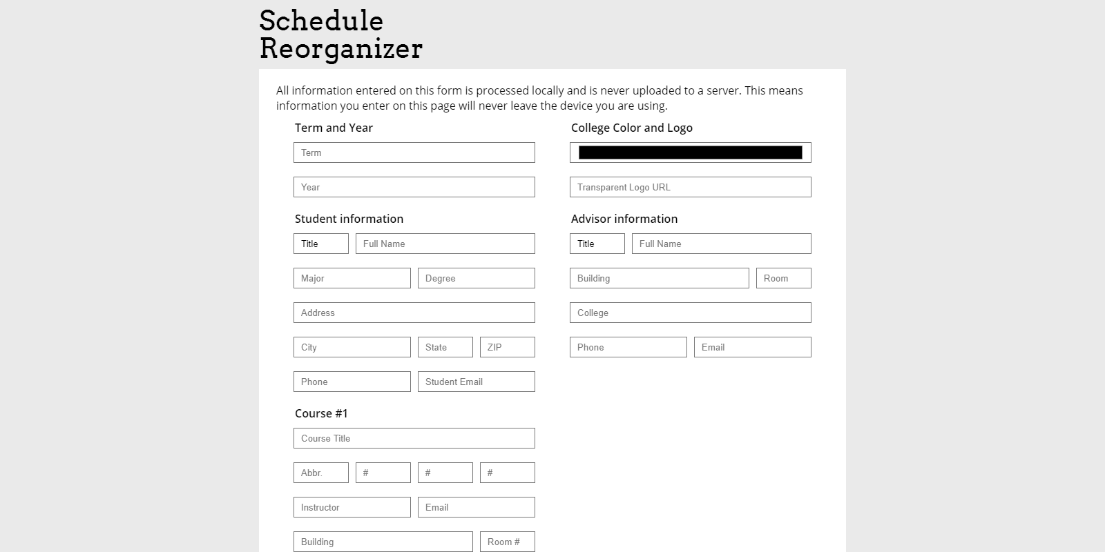 Schedule Reorganizer